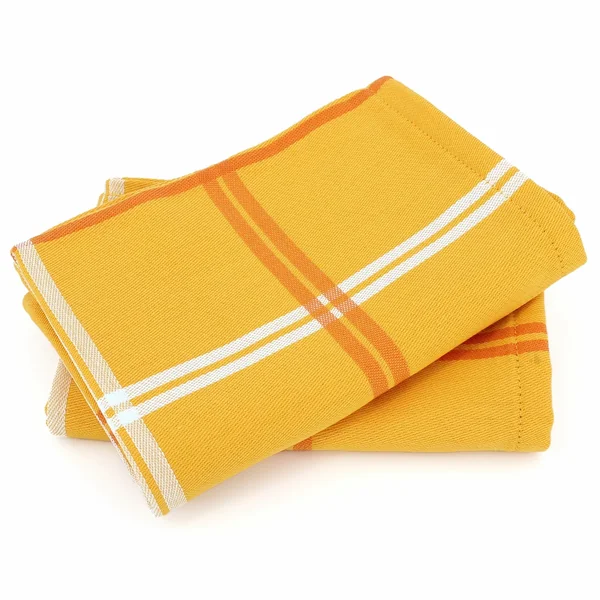 Lot de 2 torchons de cuisine toile 50x70 cm SQUARES orange