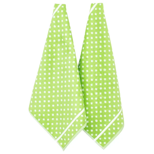 Lot de 2 torchons de cuisine éponge 50x50 cm DOTS vert