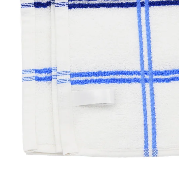 Lot de 2 torchons de cuisine éponge 50x50 cm SQUARES bleu