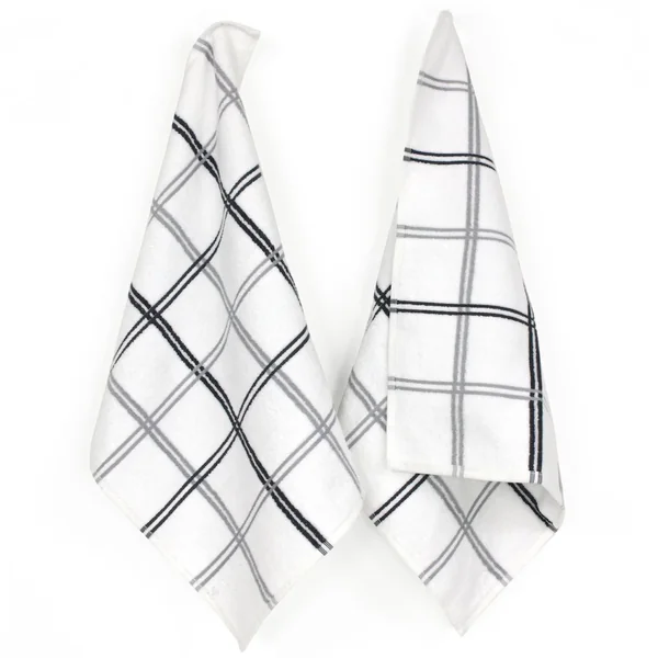 Lot de 2 torchons de cuisine éponge 50x50 cm SQUARES gris