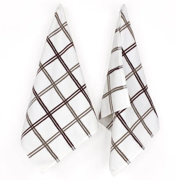 Lot de 2 torchons de cuisine éponge 50x50 cm SQUARES marron