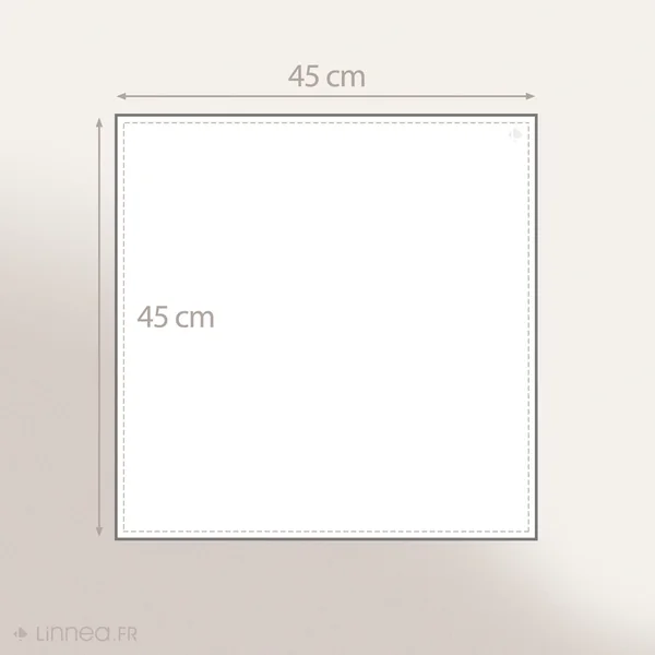 Lot de 3 serviettes de table 45x45 cm Jacquard 100% coton - sans enduction CHARLESTON rouge Corail
