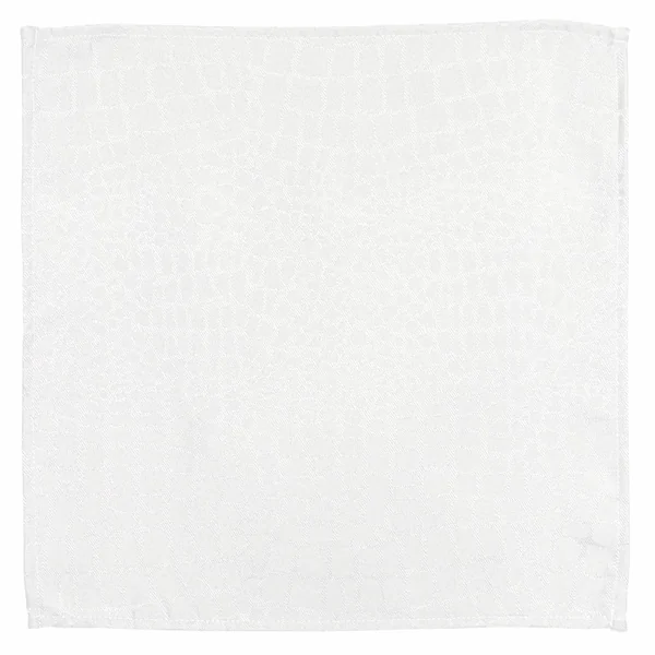 Lot de 3 serviettes de table 45x45 cm Jacquard 100% polyester LOUNGE blanc