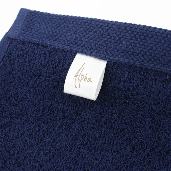 Lot de 6 serviettes invité 30x50 cm ALPHA bleu Marine