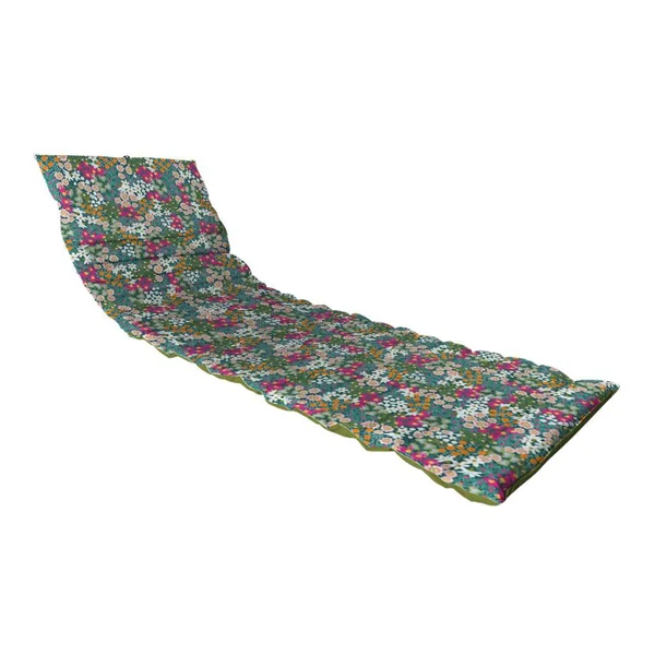 Matelas en polyester/coton fleuri multicolore Ondulo La Petite Fleuriste - 174 x 60 x 5 cm