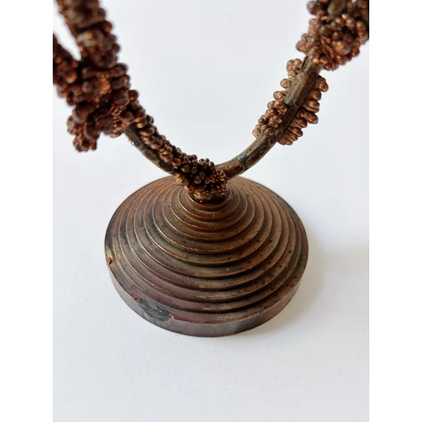 Metal Coral Form Candlestick, Brutalist Folk Art Poland