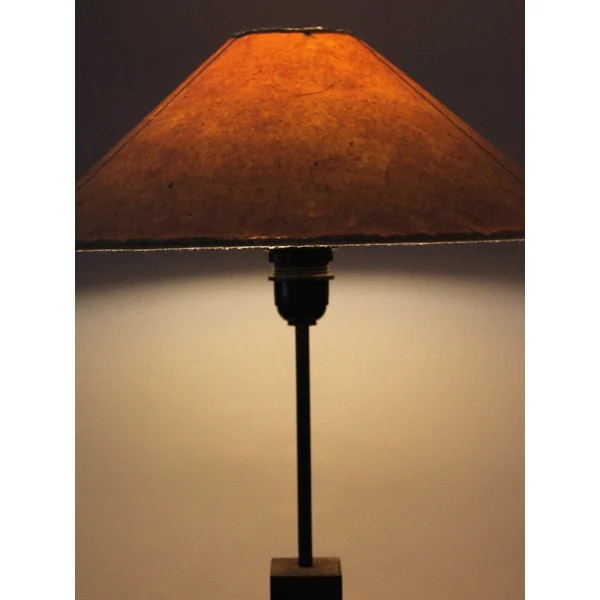 Mid-Century Swedish Wood And Iron Tall Lamp
