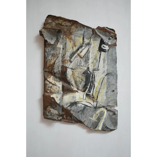 Mixed Media Artwork Painting on Metal by Gen