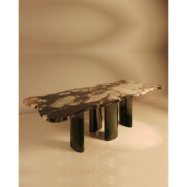MOJÉ Green Edition – Glossy Lacquered Base, Patagonia Marble Top