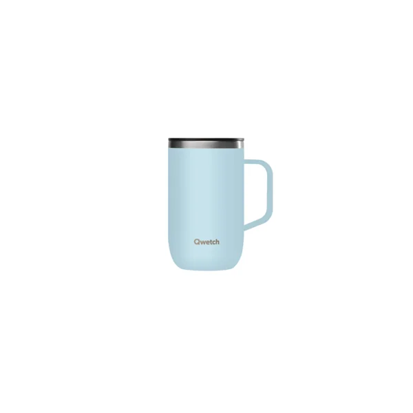 Mug isotherme coloris bleu en inox Qwetch - 470 ml