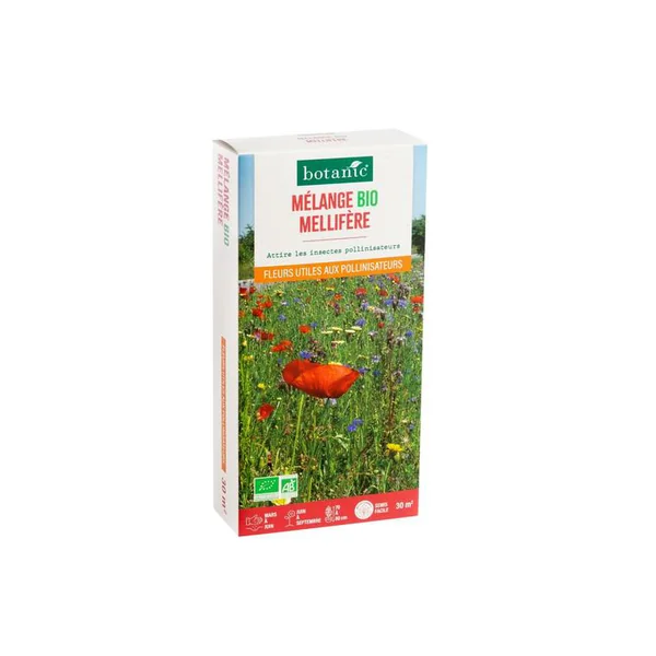 Mélange de graines mellifères bio botanic® - graines à semer (30 m²)