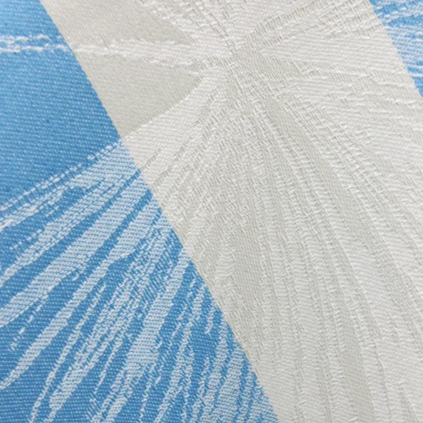 Nappe carrée 170x170 cm PALMIER bleu lagon Jacquard 100% coton + enduction acrylique