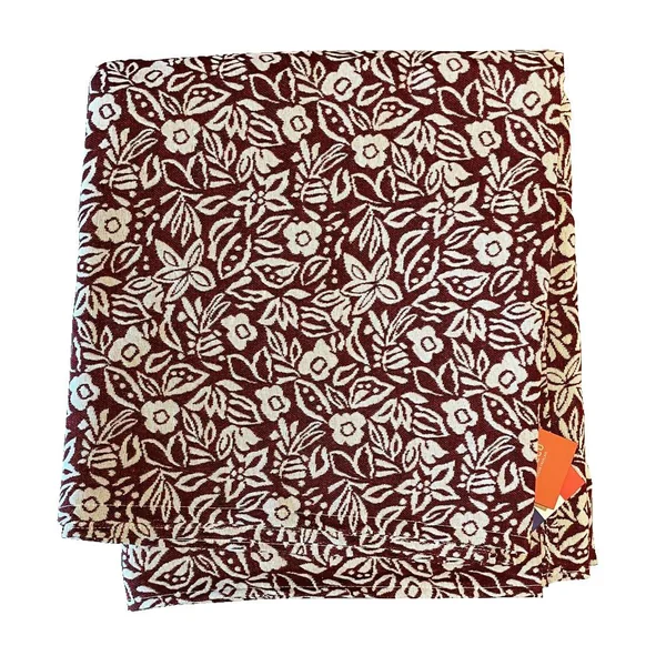 Nappe coloris roux en PE/coton Tessa - 150 x 250 cm
