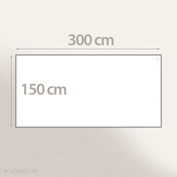 Nappe rectangle 150x300 cm imprimée 100% polyester BOHO géométrique marron sienne