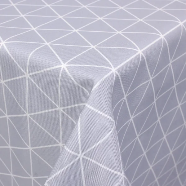 Nappe rectangle 150x350 cm imprimée 100% polyester PACO géométrique bleu nuage