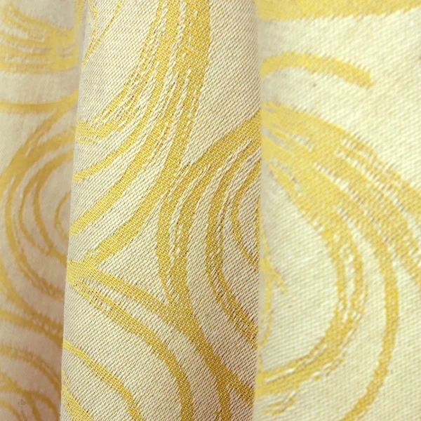 Nappe ronde 180 cm Jacquard 100% coton SPIRALE jaune citron