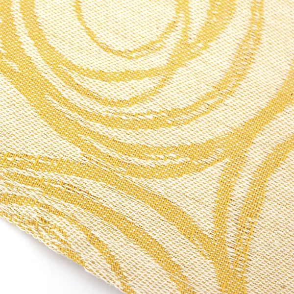 Nappe ronde 180 cm Jacquard 100% coton SPIRALE jaune citron