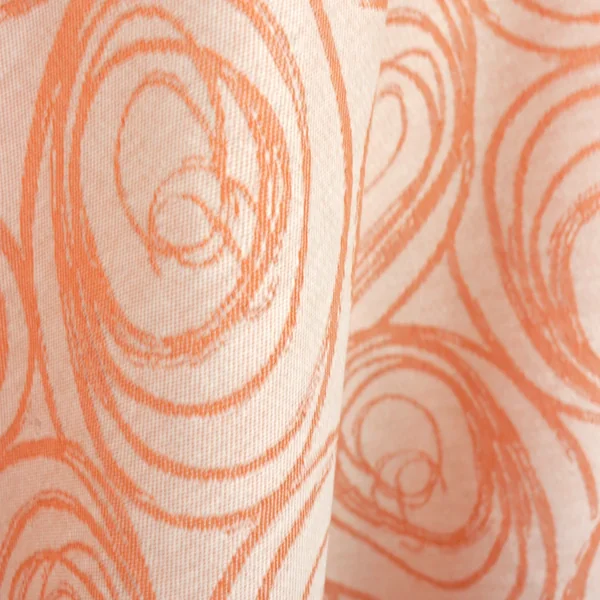Nappe ronde 180 cm Jacquard 100% coton SPIRALE orange papaye