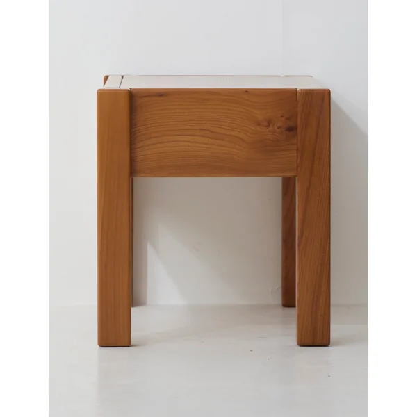 One-drawer Side Table in Wood, France circa 1980