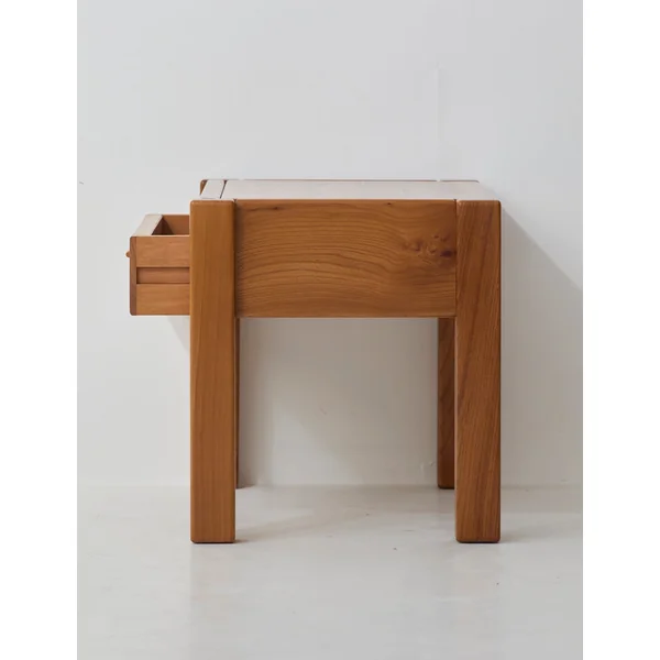 One-drawer Side Table in Wood, France circa 1980