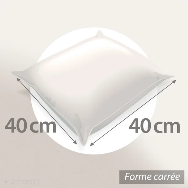 Oreiller 40x40 cm GRIZZ'LIT FLOTEX - Fibre creuse Polyester