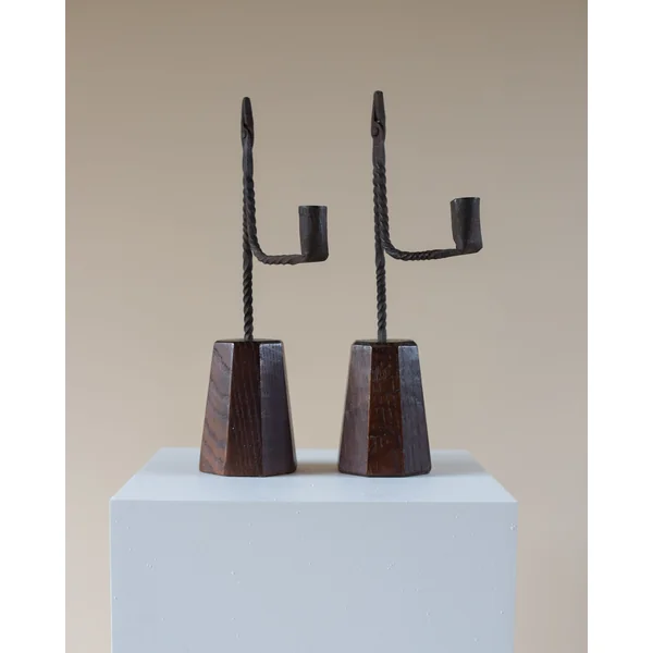 Pair of Antique Rushlight Holders