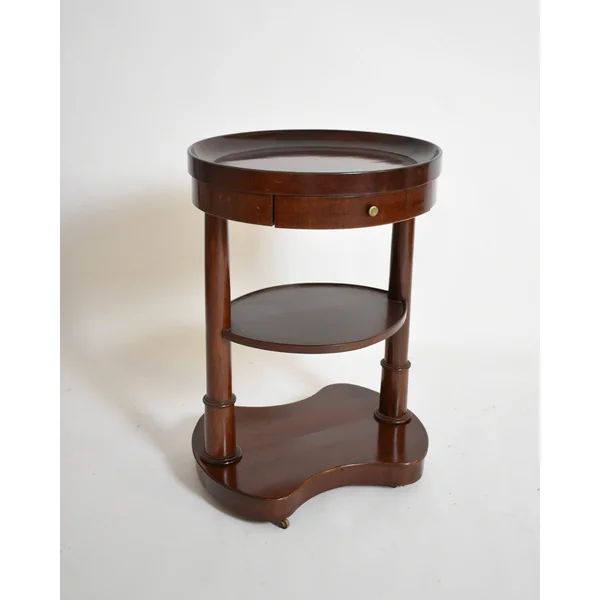Pair of Mahogany Kidney Ovale Tables, XIXth c.