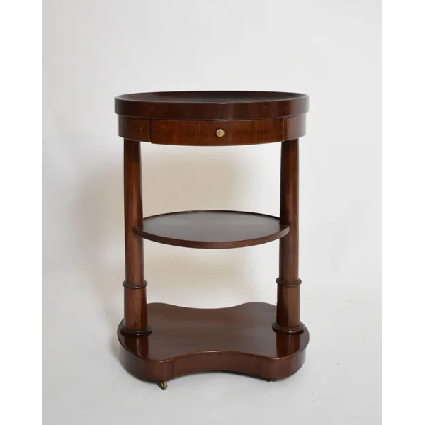 Pair of Mahogany Kidney Ovale Tables, XIXth c.