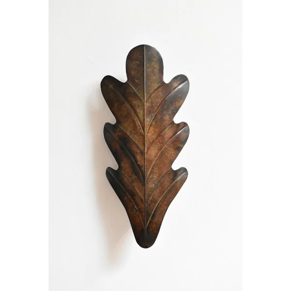 Pair of painted metal acanthus leaf wall sconces, 1970s