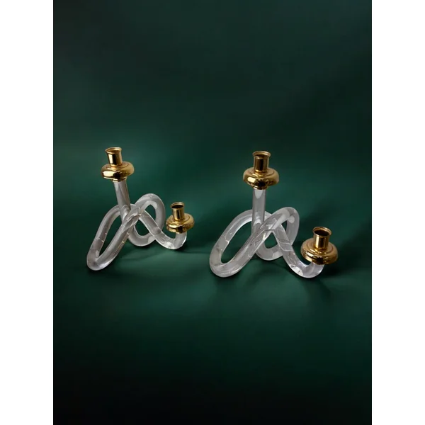 Pair of Pretzel Candleholders by Dorothy Thorpe, Circa 1970