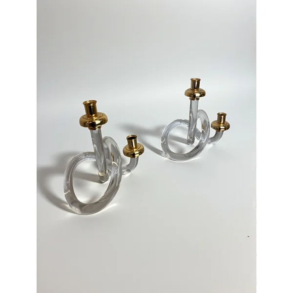 Pair of Pretzel Candleholders by Dorothy Thorpe, Circa 1970