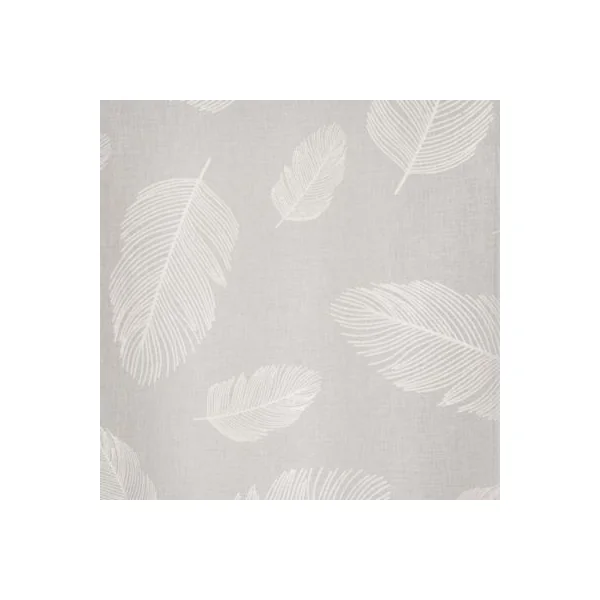 Paire de vitrage tamisant étamine passe-tringle imprimé gomme blanc L.160 x l.60cm Dylrev