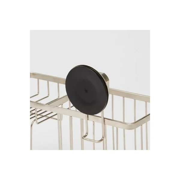 Panier de douche et porte-savon Tenno avec ventouse acier chromé et ABS GoodHome