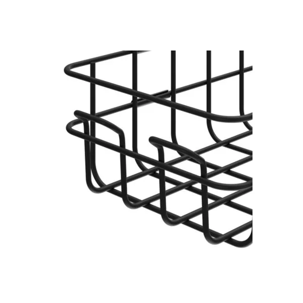 Panier de douche filaire L en acier inoxydable noir Cavally GoodHome