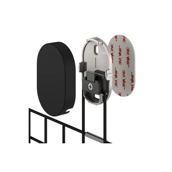 Panier de douche filaire L en acier inoxydable noir Cavally GoodHome
