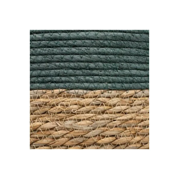Panier de rangement en jonc de mer vert M Box & Beyond Lino