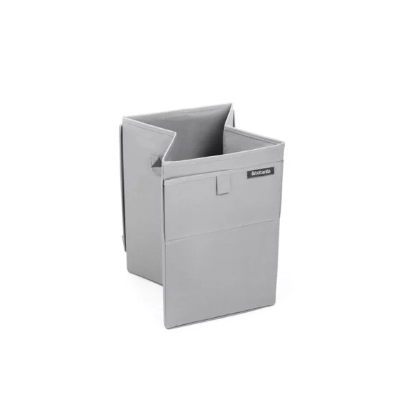 Panier à linge empilable Brabantia capacité 35 litres coloris gris en bambou L.37 x l. 32 x H.44,5 cm