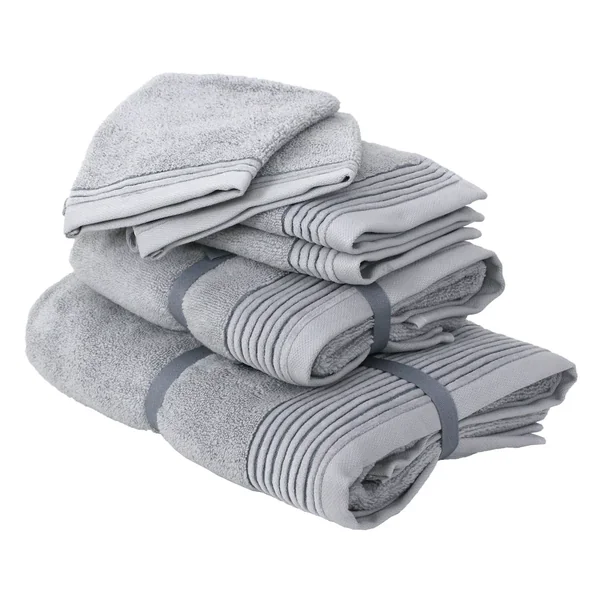 Parure de bain 6 pièces JULIET Gris Argent 520 g/m2