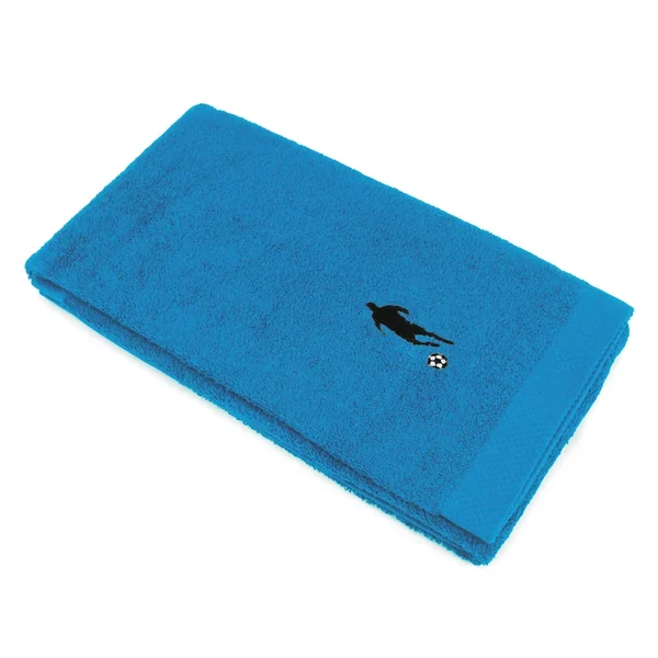 Parure de bain 8 pièces 100% coton 550 g/m2 PURE FOOTBALL Bleu Turquoise
