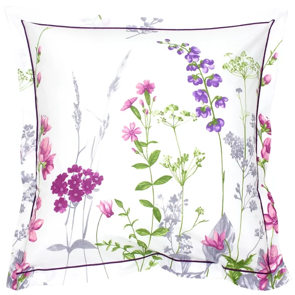 Parure de lit 240x220 cm 65x65 cm 100% coton PRETTY blanc