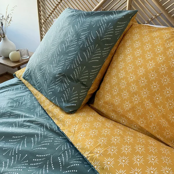 Parure de lit 260x240 cm 100% coton NAÏADE Multicolore