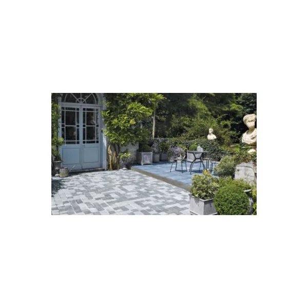 Pavé Blooma Antinéa nuancé gris 13,3 x 13,3 cm, ép.5 cm