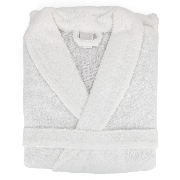 Peignoir col châle adulte ALPHA coton taille L blanc