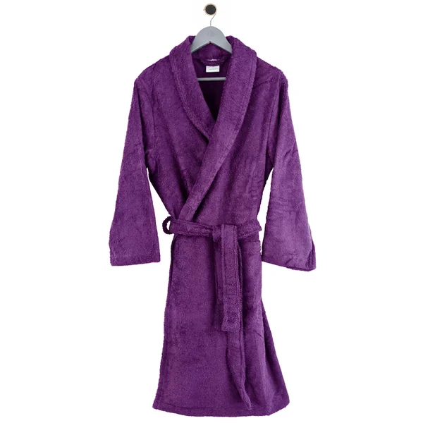 Peignoir col châle adulte PURE coton L violet