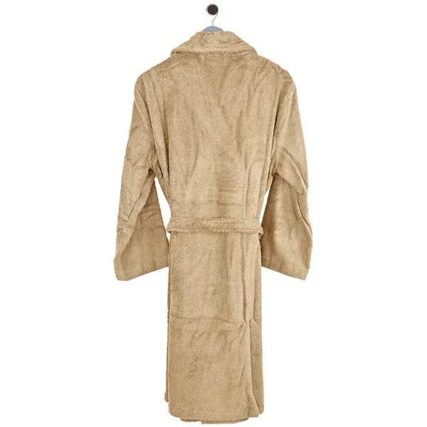 Peignoir col châle adulte PURE coton M marron beige