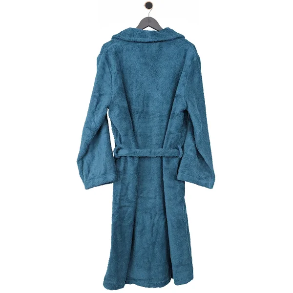 Peignoir col châle ROYAL CRESENT éponge coton taille L bleu céleste