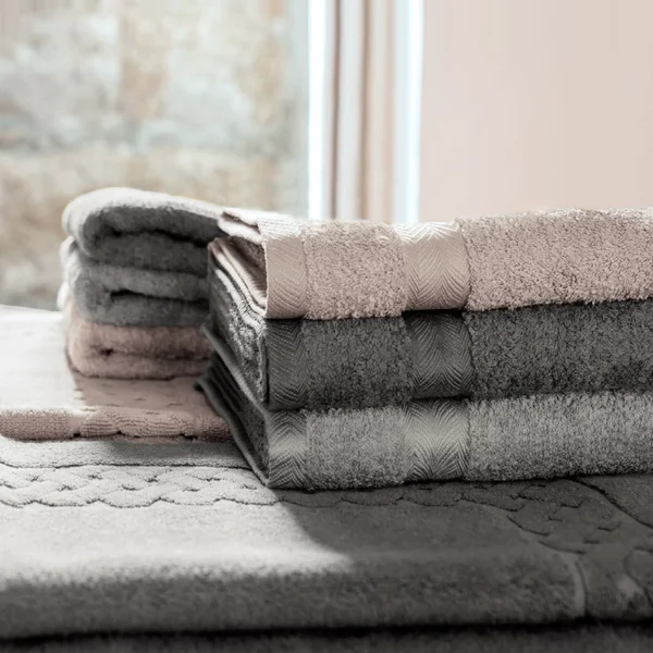 Peignoir col châle ROYAL CRESENT éponge coton taille M marron gris craie