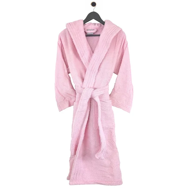 Peignoir à capuche adulte PURE coton L rose bonbon