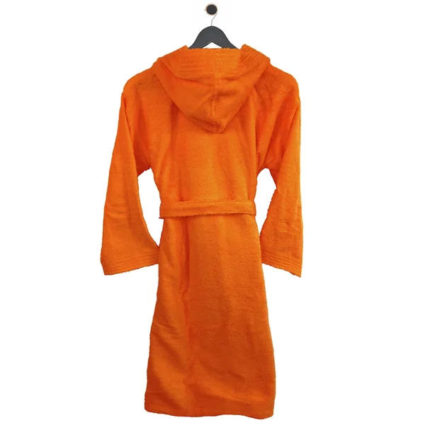 Peignoir à capuche enfant PURE coton 12 ANS orange butane