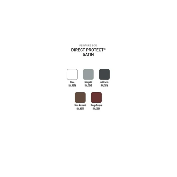 Peinture bois extérieur rouge basque RAL 3004 satin V33 Direct protect 2 L